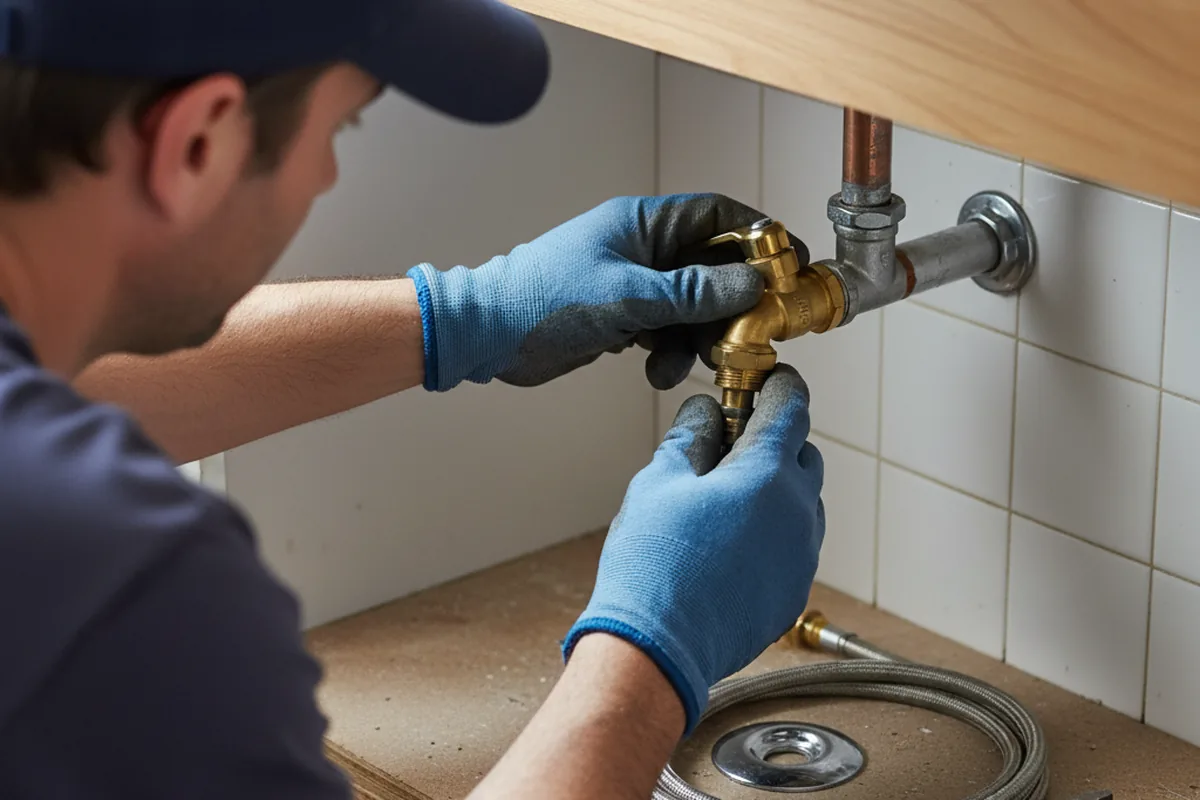 Shutoff valve and fitting work during Emergency Plumbing in Upperville